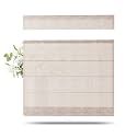 TWOPAGES Liz Linen Top Down Bottom Up Roman Shades for Windows, Tapioca