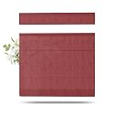 TWOPAGES Liz Linen Top Down Bottom Up Roman Shades for Windows, Cinnabar