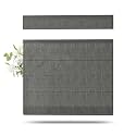 TWOPAGES Liz Linen Top Down Bottom Up Roman Shades for Windows, Carbon Grey