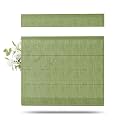 TWOPAGES Liz Linen Top Down Bottom Up Roman Shades for Windows, Green