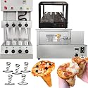 TXMACHINE® Pizza cone machine 4 cone maker with pizza oven,display warmer,pizza cone making machine,4 shapes (4 cone maker+oven+display warmer, 220V/50HZ)