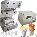 TXMACHINE® Pizza cone machine 4 cone maker with pizza oven,display warmer,pizza cone making machine,4 shapes (4 spiral maker+oven, 120V/60HZ)