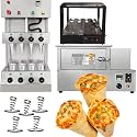 TXMACHINE® Pizza cone machine 4 cone maker with pizza oven,display warmer,pizza cone making machine,4 shapes (4 cone maker+oven+display warmer, 120V/60HZ)