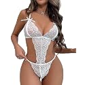 txsrbsj Women Lingerie One-Piece Lace Bodysuit Lingerie Outfits - Adjustable Strap