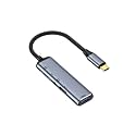 TY>pe C to USB Splitter to V/GA DP 4K 3 HDMI-Compatible Docking Station Adapter with PD100W Gen2 RJ45 Connector(C 6 in 1)
