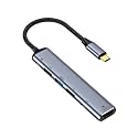 TY>pe C to USB Splitter to V/GA DP 4K 3 HDMI-Compatible Docking Station Adapter with PD100W Gen2 RJ45 Connector(D 6 in 1)
