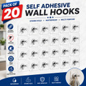 TYAGY Self Adhesive Wall Hooks Pack of