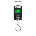 TYCOON Electronic Portable Digital LED Screen Luggage Weighing Scale, 50 kg/110 Lb For Multi-Purpose Use. Stainless Steel Hook, Digital LED Display & Tare Function, TLS50K (Black)