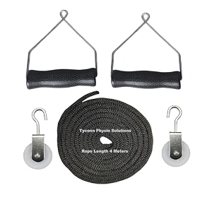 shoulder pulley set with white rings for frozen shoulder exercise black easy to use physiotherapy exerciser
