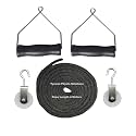 Shoulder Pulley Set with white rings for Frozen Shoulder Exercise (Black) easy to use physiotherapy exerciser