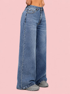 TYFFYN Loose Fit Women Light Blue Jeans
