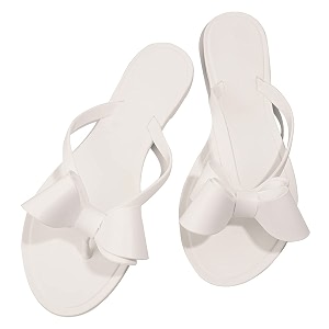 TYFLOVE Women Rivet Flip Flops Studded Jelly