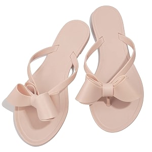 TYFLOVE Women Rivet Flip Flops Studded Jelly