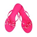 TYFLOVE Women Rivet Flip Flops Studded Jelly