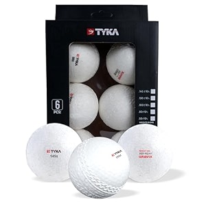 tyka cricket ball  145 gms  synthetic cricket training ball moisture resistant lightweight club amp school tournaments coaching academies gully cricket practice pack of 6 white
