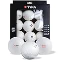 TYKA Cricket Ball | 145+ GMS | Synthetic Cricket Training Ball |Moisture Resistant Lightweight |Club &amp; School tournaments |Coaching Academies |Gully Cricket Practice| Pack of 12 (White)