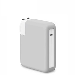 tykee 140 watt soft silicone protective charger adapter case cover for macbook pro 1634 m1 pro m1 max a2485-2021m2 pro m2 maxa2780-2023m3 prom3 max a2991-late 2023greycharger not included