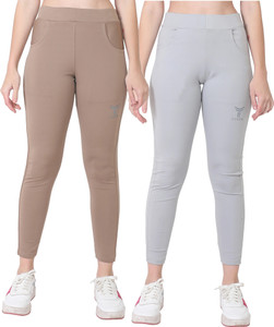 tykun pack of 2 women solid multicolor track pants