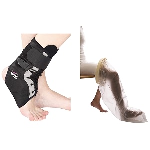 tynor ankle brace black medium 1 unit cast cover leg white universal size 1 unit