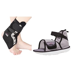 tynor nylon ankle brace black medium 1 unit unisex cast shoe rocker sole grey large 1 unit