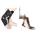 TYNOR Ankle Brace, Black, Medium, 1 Unit Cast Cover Leg, White, Universal Size, 1 Unit