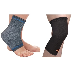 tynor ankle support urbane knee cap air black amp orange large pack of 2