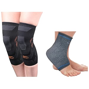 tynor ankle support urbane grey medium 1 unit knee cap air pro black amp orange large pack of 2