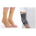 Tynor Anklet, Beige, Large, Pack of 2 &amp; Tynor Elbow Support, Grey, Large, 1 Unit