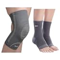 TYNOR Knee Cap with Patellar Ring, Grey, Medium, 1 Unit Anklet Comfeel Pair