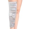 TYNOR Knee Immobiliser 19"/48cm, for Support &amp; Protection | Provides Support for Knee Injury, Pain Relief | Breathable, Comfortable for Men &amp; Women | Pack of 1 (Grey, XXL)