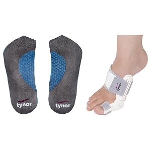 tynor medial arch neoprene orthosis grey large pack of 2 amp bunion splint white universal size 1 unit