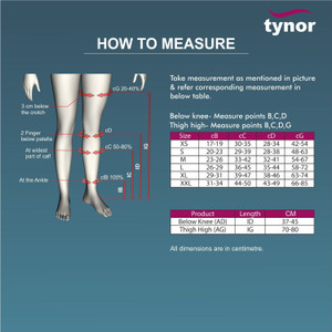 tynor medical compression stocking knee high class 2 pair beige xl 1 pair knee support