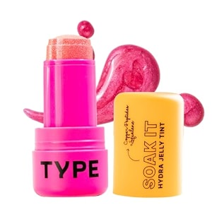 soak it hydra glitter jelly tints for cheeks lips and eyes  lip stain with squalane for deep hydration  long lasting  smudge-proof for women amp girls - pink ice 89  9g