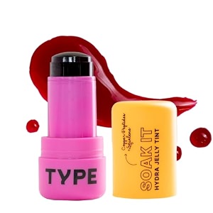 soak it hydra luminous jelly tints for cheeks lips and eyes lip stain with squalane for deep hydration long lasting smudge-proof lip tint for women - black cherry 84
