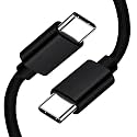Siwi Type-C to Type-C USB Cable for Motorola Edge 40 Charging Cable Original Like 65W Fast PD Charger Cable | Dash Warp Dart Flash Super Vooc Data Cable (6.5A, 1M, TCCB, Black)