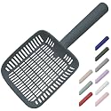 TypeC Cat Litter Scoop - Small Holes (0.11in) Big Size Scooper - Long Handle & Easy Cleaning - Hanger for Litter Box