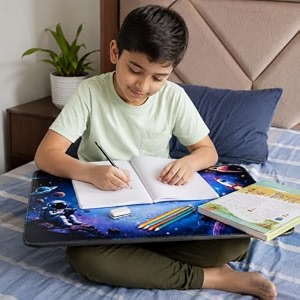 typify space theme study lap board  soft foam cushion 18x12 inch wooden study writing amp work pad pillow  anti-slip eva foam study board for reading homework use  educational gift for kids