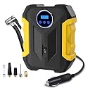 CARSUN Tyre Inflator for Car,150Psi Car Tyre 120 Watts Inflator Pump Dc 12V Portable Air Compressor Pump with Led Light,Digital Pressure Gauge