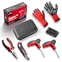 Tyre Repair Kit - Car Puncture Repair Kit - The Ideal Puncture Repair Solution for Car Motorcycle Truck Vans - 20 Strings and Storage Case, Red