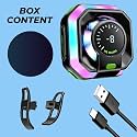 TYROCX Magnetic Mobile Cooler with LED Temperature Display, RGB Semiconductor Phone Cooling Fan for Gaming, Dual Attachment (Magnet & Clips), Type-C, Universal for iOS/Android
