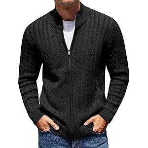 TYSORT Mens Cotton Full Sleeve High Neck
