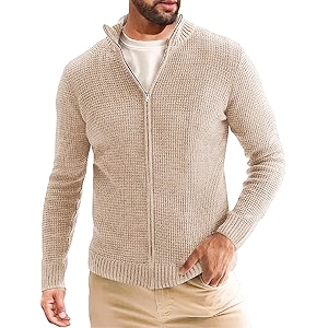 TYSORT Mens Cotton Full Sleeve High Neck