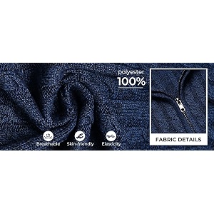 TYSORT Mens Cotton Full Sleeve High Neck
