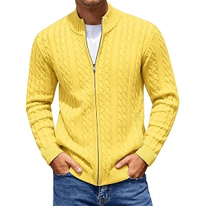 TYSORT Mens Cotton Full Sleeve High Neck