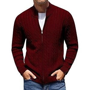 TYSORT Mens Cotton Full Sleeve High Neck