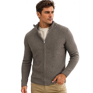 TYSORT Mens Cotton Full Sleeve High Neck