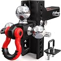 TYT Adjustable 5-in-1 Tri-Ball Hitch Ball Mount for 2-1/2 in Receiver