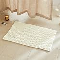 TYUU Cream White Waffle Bath Mat, Boho Bathroom Rugs Non Slip, 30x20
