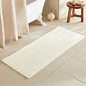TYUU Cream White Waffle Runner Rug Bathroom, Long Boho Bath Mat, 60x24