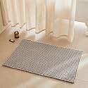 TYUU Waffle Bath Mat, Boho Bathroom Rugs Non Slip, 36x24 Light Grey